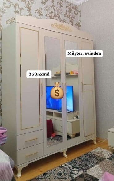 детские кроватки со шкафом: Yeni, Açılan, Düz dolab, Qarderob, paltar dolabı — 1