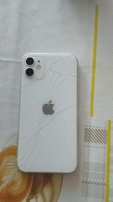 Техника и электроника: IPhone 11, 128 ГБ, Белый, Битый — 1