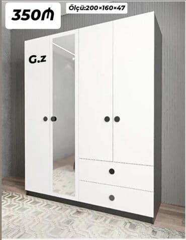 шкаф купе угловой в спальню: Açılan, 4 qapılı Düz dolab, Qarderob, paltar dolabı — 1