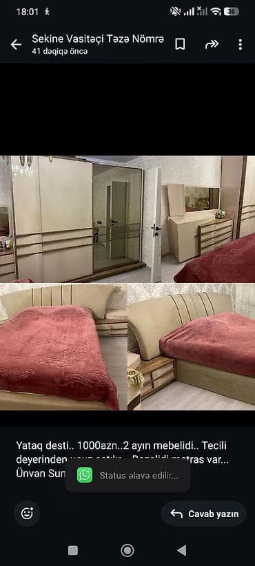 matras ikinci el: Yataq desti. 1000azn. 2 ayın mebelidi. Tecili deyerinden ucuz — 1