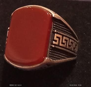 efsane inci: Alyans, Üzük, Versace, Gümüş, 999 Əyar, Əqiq, 5.00+ Karat — 2