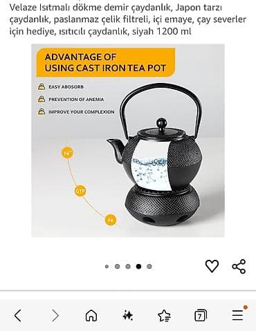 lala.fo posuda: Rəng - Qara, Dəm caydanı, Çuqun, Yaponiya — 9