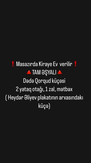 masazır kiraye evler 2023: 150 м², 3 комнаты, Комби, Интернет, Электричество — 3