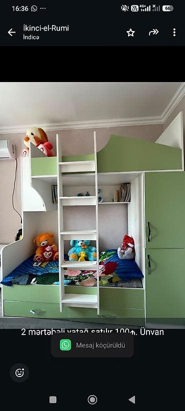2 mərtəbəli yatağ satılır 100₼. Ünvan Sumqayıt &Rumi at lalafo.az 2 mərtəbəli yatağ satılır 100₼. Ünvan Sumqayıt &Rumi