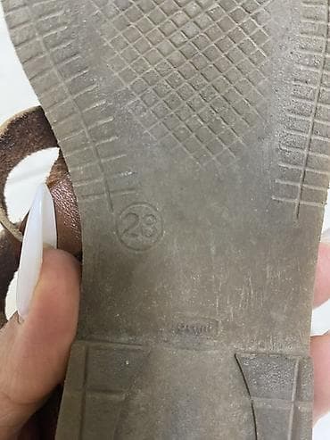 детские кожаные босоножки: Цвет - Коричневый Босоножки, Размер: 28, Унисекс — 4