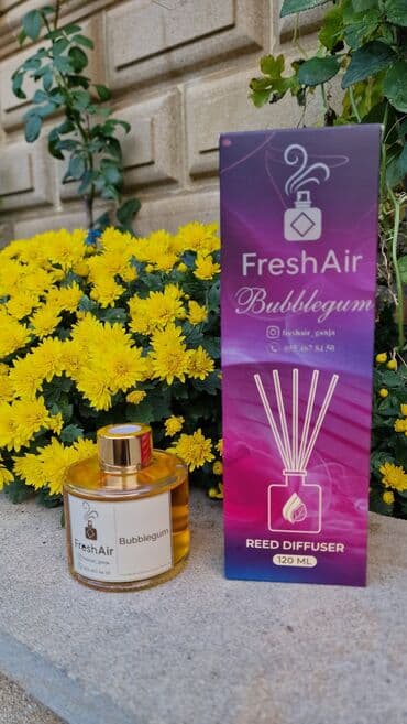 средство санит амин: FreshAir Reed Diffuser – 120 ml • Ətirlər: Bubblegum, Jasmin — 1