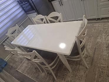mebel derzi: Masa desti 150 manat.Masa acilir,6 stulladi.Unvan Hovsan.SH — 1