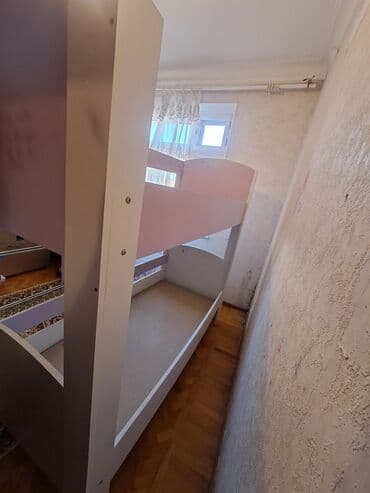 двуспальная кровать с подъемным механизмом: Для девочки и мальчика, Б/у, Кровать, Без матраса, Без выдвижных ящиков, Ламинат — 6