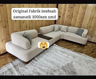 Original fabrik istehsalı künc divan dəsti. Zəmanətlidir. Qiymət: 1000