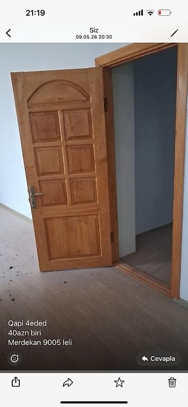 ikinci el taxta qapi: Qapi 4eded
40azn biri
Merdekan 9005 leli — 1