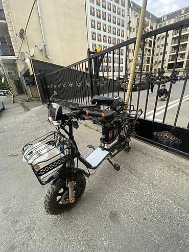 Elektrik velosiped/skuter hibridi - Güclü elektrik mühərriki və — 3