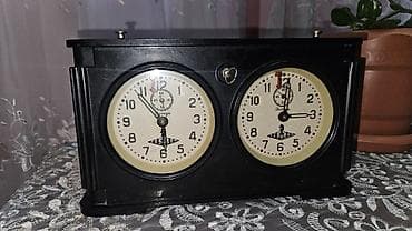 Шахматы: Şahmat saatı – mexaniki, iki tərəfli SSRİ istehsalı orijinal mexaniki — 2