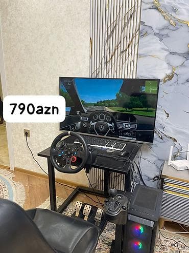 Realistik yarış simulyatoru seti - Logitech sükan (force feedback)