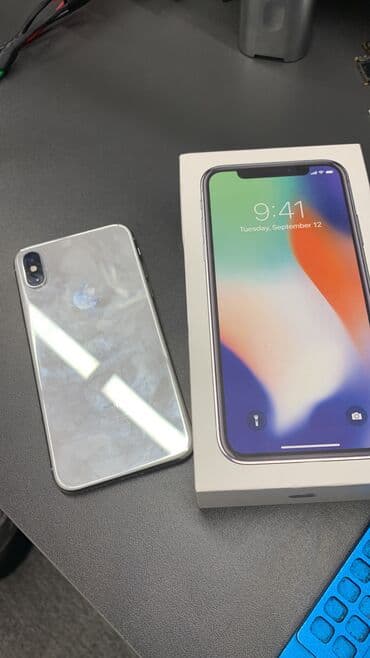 gecikməsi olanlara kredit telefon: IPhone X, 64 GB, Gümüşü, Sənədlərlə — 4