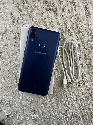 samsung telfonları: Samsung Galaxy A10s, 32 GB, rəng - Qara, Barmaq izi — 9