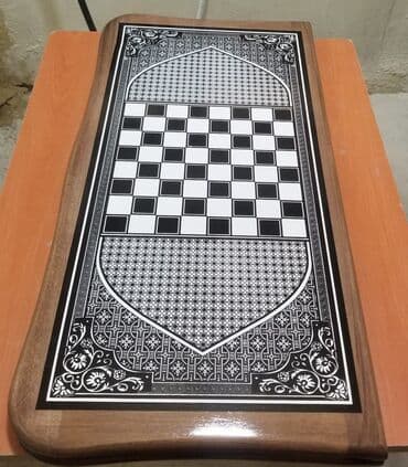 saski: Nərd taxta Köhnə Bakı və YeniBakı rəsmli 🔱Nərdlər 🪵 🔹️Laklı🖌 — 10