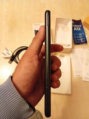 telfon sumqayit: Samsung Galaxy A12, 64 GB, rəng - Qara, Barmaq izi — 7