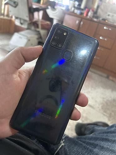 telefon fanı: Samsung Galaxy A21S, 32 GB, rəng - Göy, Sensor, Barmaq izi, İki sim kartlı — 1
