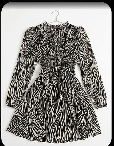 cekme: Zebra naxışlı qısa don - Rəng və naxış: Qara-ağ zebra printi — 1