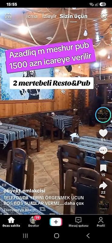 coban işi axtarıram: Ofisiant tələb olunur, Restoran, 18-29 yaş, 3-5 illik təcrübə — 1