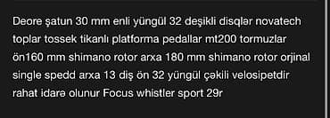 Focus Black Forest MTB velosiped - Çərçivə: Focus alüminium hardtail — 10