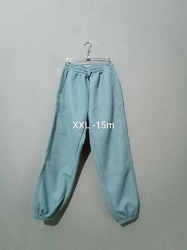 herbi geyimi: Məhsul: İsti futer astarlı idman şalvarı - Rəng: Göy (açıq mavi ton) — 2