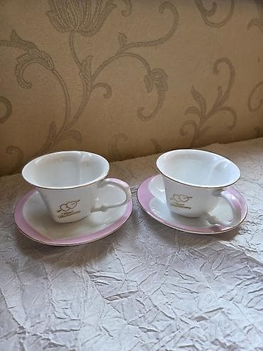 çay serviz: Çay dəsti, rəng - Ağ, Farfor — 1