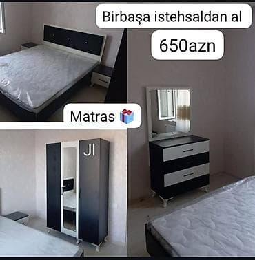 guzgu komod: Yataq otağı dəsti – birbaşa istehsaldan Komplekt: - 2 nəfərlik — 1