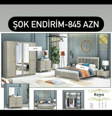 yataq dəsləri: Yataq otağı üçün nəzərdə tutulmuş bu mebel dəstinə iki nəfərlik — 21