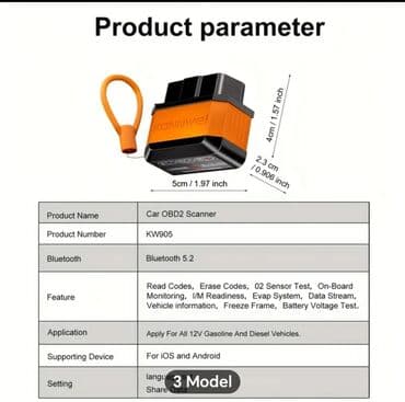 masin ucun bluetooth: KONNWEI MAXOBD – Bluetooth 5.2 OBDII diaqnostika adapteri - iOS və — 12