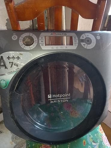 Бытовая техника: Стиральная машина Hotpoint Ariston, 7 кг, Б/у, Автомат, Без сушки, Нет кредита, Самовывоз — 1