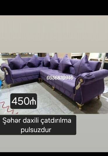 mətbəx ucun divan: Künc divan, Yeni, Açılan, Bazalı, Parça, Pulsuz çatdırılma — 2