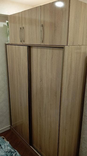 acıq dolab: 2 qapılı, Təkərli, Qəhvəyi, Taxta, Kupe, Düz dolab — 2