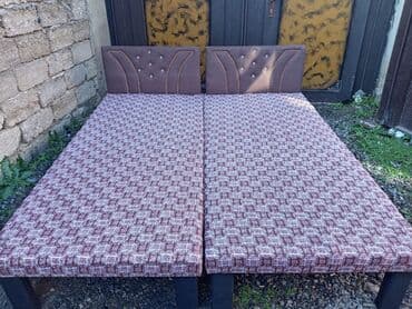 Təzə çarpayılar. 1 nəfərlik çarpayılar 60manat. 2 nəfərlik taxt — 17