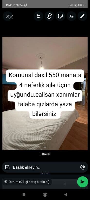 merdekan günlük kiraye evler: 100 kv. m, 3 otaqlı, Kombi, Qaz, Su — 1