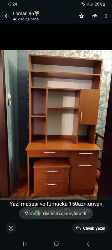 yazı masası qiyməti: İşçi üçün, Dördbucaq masa — 1