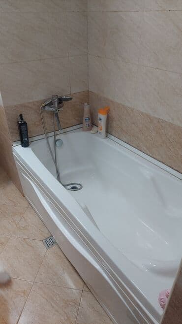 ванна советская: Akril vanna – künc divara quraşdırılan model - Material: parlaq ağ — 3