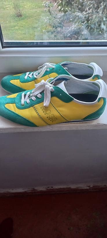 Səndəl və şəp-şüplər: HUGO BOSS “Athletic” kişi krossovkaları - Rəng: yaşıl-sarı — 2