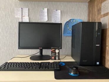 Lg monitor 60hz + klavyatura mause İ5 9400 Uhd 630 16gb ddr4 2666mhz