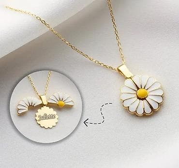 Toy paltarları və aksesuarları: • SİFARİŞLƏ GƏTİRİLİR 🛍️ • Açılan papatya medalionlu zərif — 1