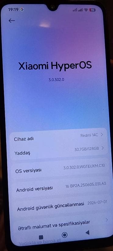 g pro: Redmi 14C, 128 GB, rəng - Göy — 7