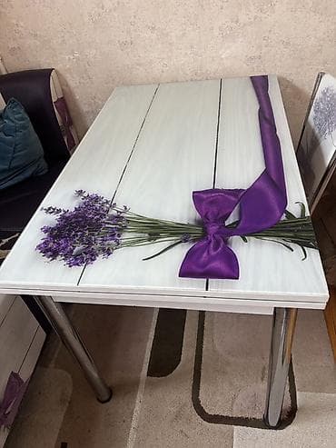 stul: Mətbəx üçün, Açılmayan, Dördbucaq masa, 4 stul — 3