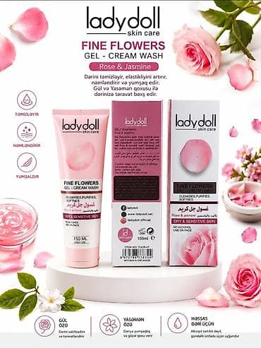 piling: Ladydoll Skin Care – Fine Flowers Gel-Cream Wash (Rose & Jasmine) — 1