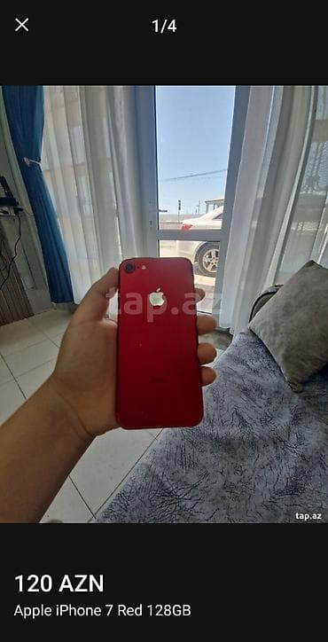 IPhone 7, 128 GB, Qırmızı, Barmaq izi