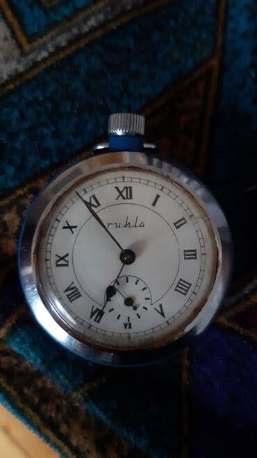 антикварные часы настенные: Ruhla mexaniki cib saatı - Brend: Ruhla (siferblatda “Ruhla” yazısı) — 1