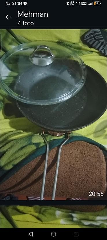 qril tava: Tava, rəng - Qəhvəyi, Alüminium — 1