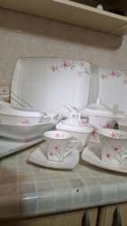 elit qab qacaq: Nahar dəsti, rəng - Ağ, Farfor, 12 nəfərlik — 3