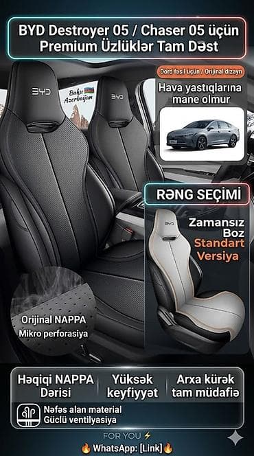 changan benni kreditle: BYD Destroyer 05 / Chaser 05 üçün Premium Oturacaq Üzükləri – Tam Dəst — 1
