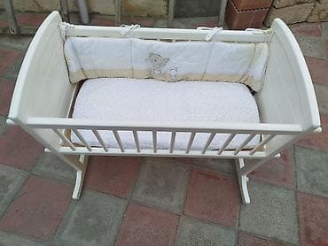ali bebe mobilya: Oğlan və qız üçün, İşlənmiş, Dördbucaq, Beşik, Dəst ilə, Matras ilə, Yellənmə mexanizmsiz — 3