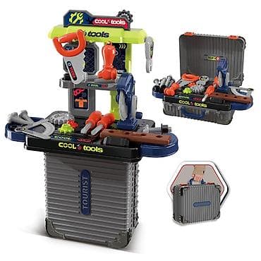 Uşaq üçün “Cool Tools” daşına bilən usta dəsti - Funksional 2‑də‑1 — 2